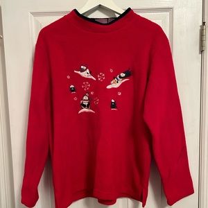 Vintage Christmas fleece sweatshirt